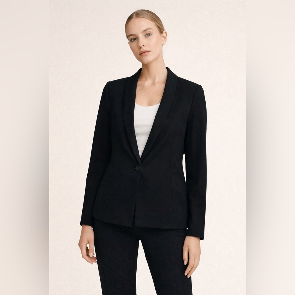 Laundry By Shelli Segal Black Blazer Classic Tailored Professional